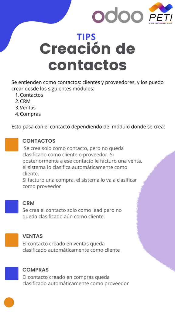 TIPS CREACIÓN DE CONTACTO EN ODOO